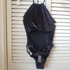 Creatures of XIX Black Velvet Bodysuit